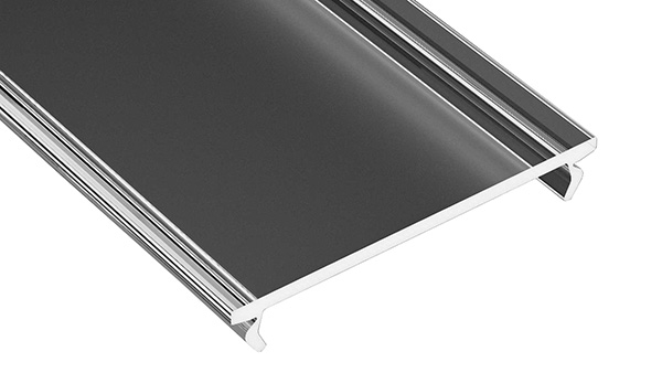 Cover transparant PMMA 94% lichtdoorlaat voor LED profiel 43mm /2m02