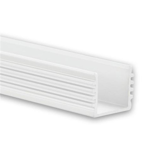 Galaxy 8105203 PL5 LED opbouwprofiel 2m wit RAL9010 hoog voor LED strips max. 12mm