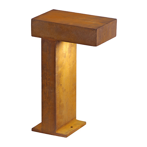 SLV 230090 Rusty Pathlight GX53 9W bolder armatuur IP44 elk armatuur is uniek geroest ijzer