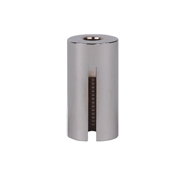 Lumiparts plafond montage bus M10x1 inwendig met sleuf chroom