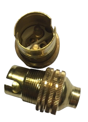 Lamphouder Ba15d messing M10x1