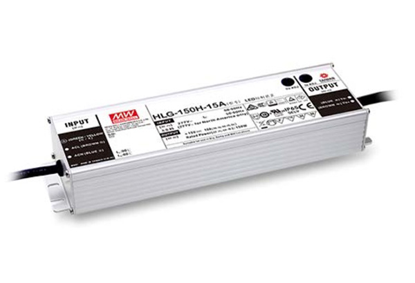Mean Well HLG-150H-12A LED voeding 12V DC 150W IP67 met gestripte draden voor in- en uitgang