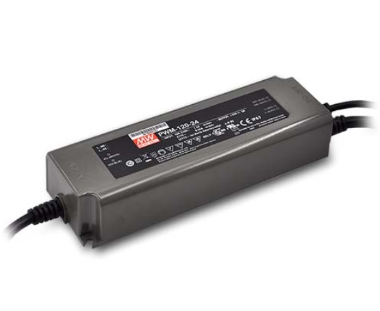 Mean Well PWM-120-12DA2 LED voeding 12V DC 120W IP67 met gestripte draden voor in- en uitgang Dali 2 dimbaar