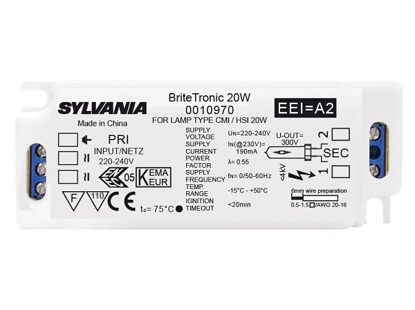 Sylvania 0010970 Britetronic HID CDM 20W evsa inbouwmodel