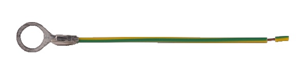 Aarddraad 0,75mm2 lengte 100mm groen/geel met oog M10