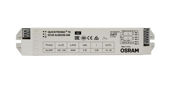 Osram QTz8 2x36/220-240V elektronisch voorschakelapparaat (EVSA)