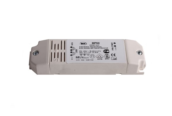 QLT MP70 elektronische halogeen transformator 12V 20-70W
Bij toepassing vanaf 5 lampen van 10W of minder is het vermogen maximaal 56W