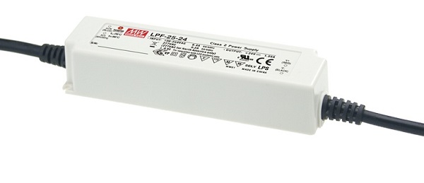 Mean Well LPF-25-12 LED voeding 12V DC 25W IP67 met gestripte draden voor in- en uitgang