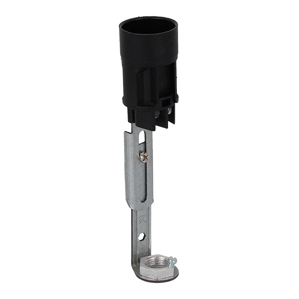 Firstlight kaarslamphouder E14 verstelbaar van 80-100mm, moer M10x1, schroefaansluiting zwart, buitenmaat = Ø23,5mm thermoplast