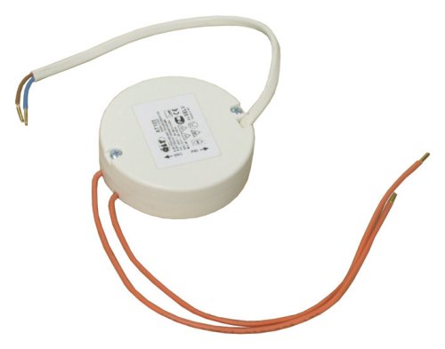 QLT AT 70 230V elektronische halogeen transformator 12V 20-70W rond 53x19mm
Bij toepassing vanaf 5 lampen van 10W of minder is het vermogen maximaal 56W