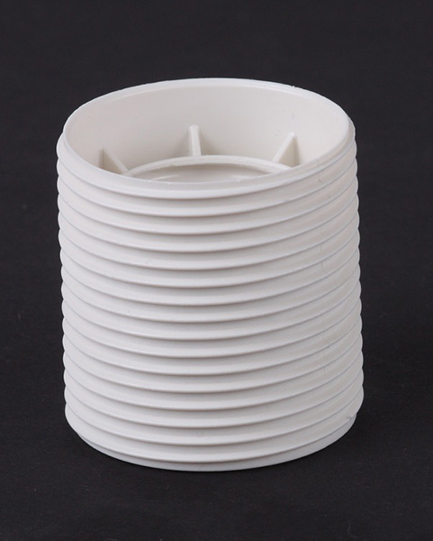 Mantel buitendraad thermoplastisch E27 wit voor lamphouder 29102045 met wipschakelaar