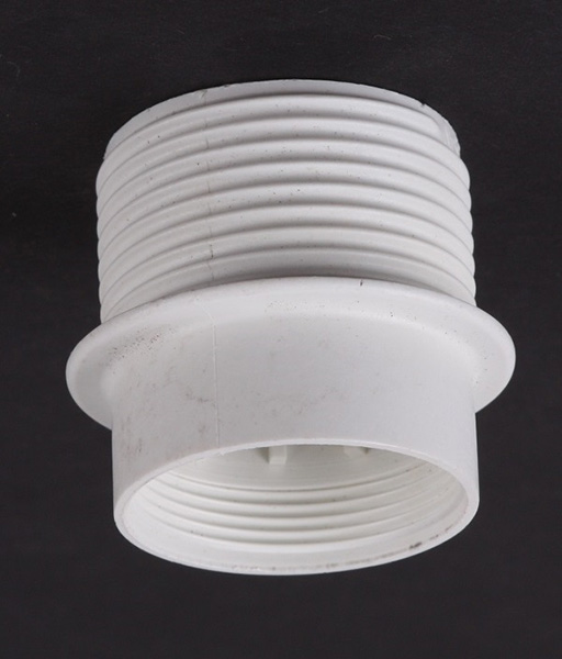 Mantel flens thermoplastisch E27 wit voor lamphouder 29102045 met wipschakelaar