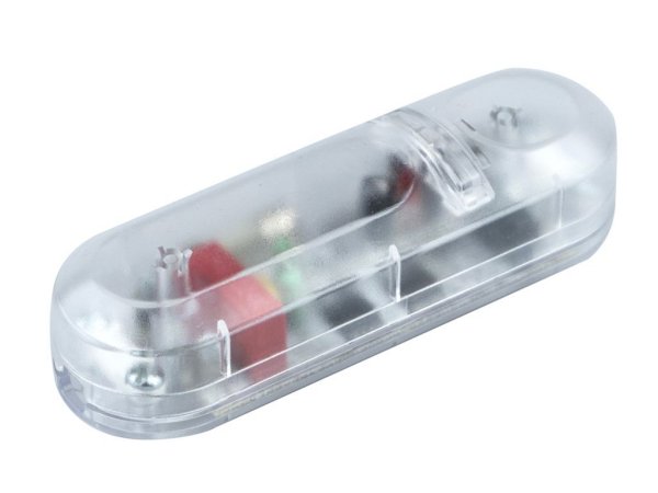 Arditi 037399 1004/P BL universele snoerdimmer 4-150W 230V met drukknopbediening en LED indicator transparant
