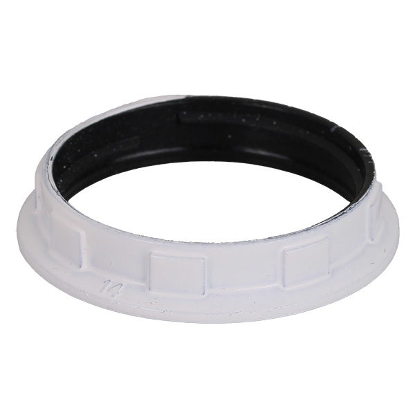Arditi 026474 schroefring voor lamphouder E14 TPL thermoplast gelakt (bakeliet uitstraling) diameter 35mm hoogte 6mm wit