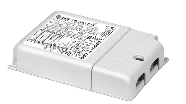 TCI 127021 DC Jolly HC MV 1-10V push and dim multifunctionele LED driver opbouw met trekontlasting

