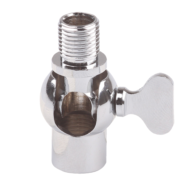 FL kniegewricht M10x1 bi/bu 19mm kogel 90° kant vleugelschroef chroom