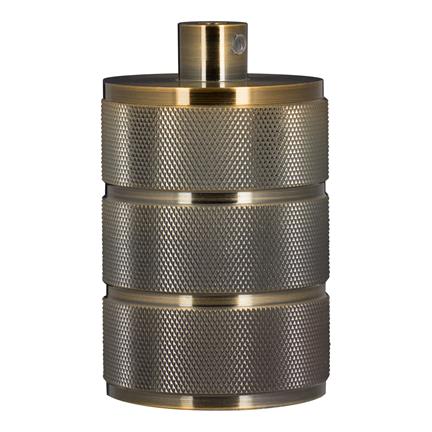 Bailey aluminium lamphouder E40 met trekontlasting en aarde maximaal 60W bronskleur