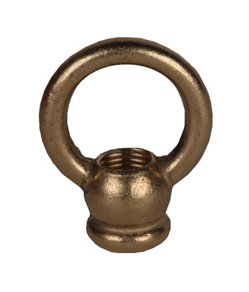 Ringnippel 42mm M10x1 doorlopend gat messing