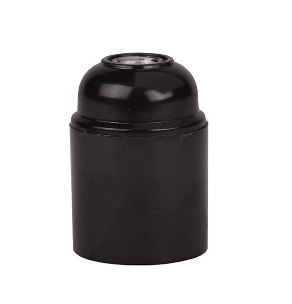 Arditi lamphouder E27 M10x1 TPL thermoplast gelakt (bakeliet uitstraling) glad met aarde zwart