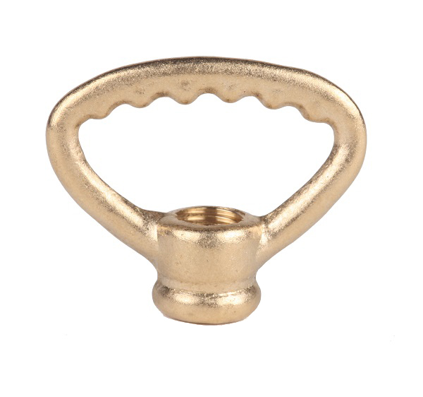 Tandringnippel 42mm M10x1 doorlopend gat messing