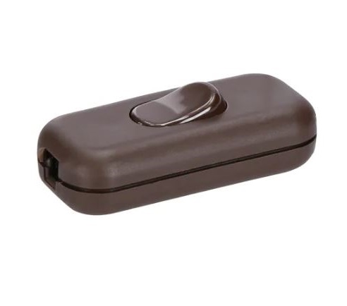 Arditi 028900 snoerschakelaar 1 polig 250V 2A maximaal 450W bruin
