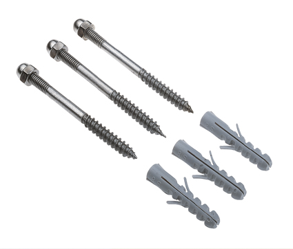 SLV 228753 schroevenset M8 voor tuinlampen RVS set/3