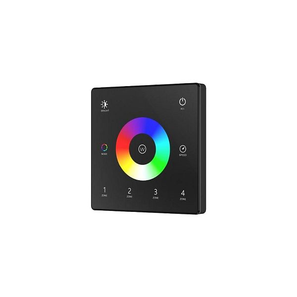 Tronix 213-145 RF afstandsbediening RGB(W) 4 zones muur touchwiel bediening zwart