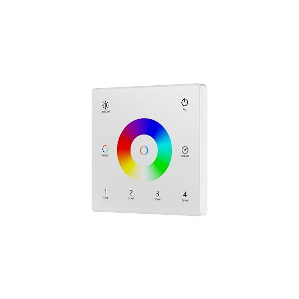 Tronix 213-146 RF afstandsbediening RGBTW 4 zones muur touchwiel bediening wit