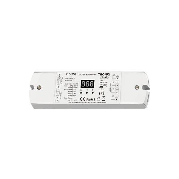 Tronix 213-259 DALI controller 4 kanalen 12-48V