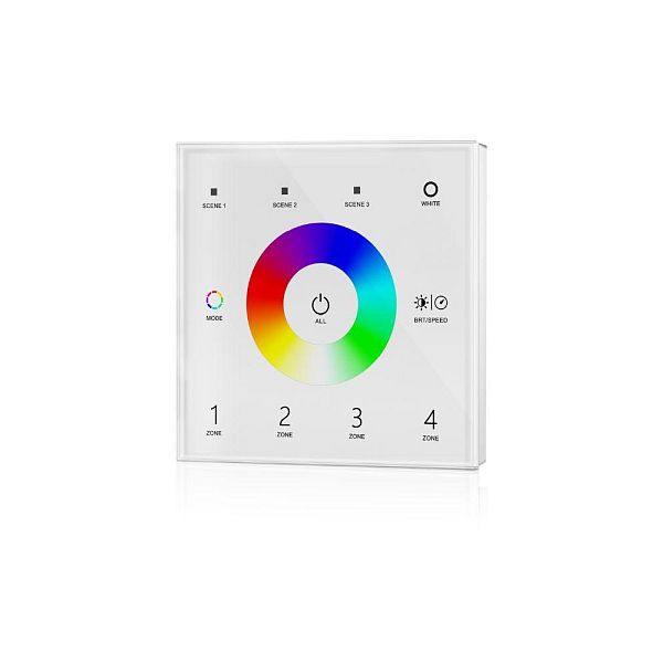 Tronix 213-306 DMX master RGBW 4 zones muur touchwiel bediening wit