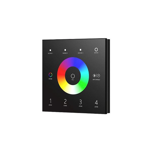 Tronix 213-307 DMX master RGBW 4 zones muur touchwiel bediening zwart