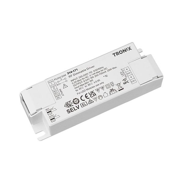 Tronix 214-171 RF LED driver TW 25W 250-700mA max. 54V NFC