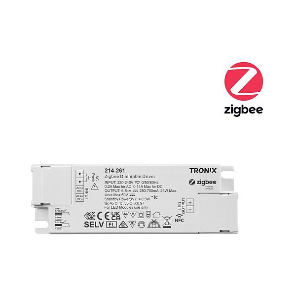 Tronix 214-261 Zigbee LED driver 25W 250-700mA NFC