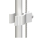 Reutlinger clip groot voor voedingskabel 7,0-10,5mm aan staaldraad van 1,0-2,0mm wit