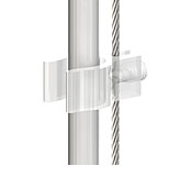 Reutlinger clip groot voor voedingskabel 7,0-10,5mm aan staaldraad van 1,0-2,0mm transparant