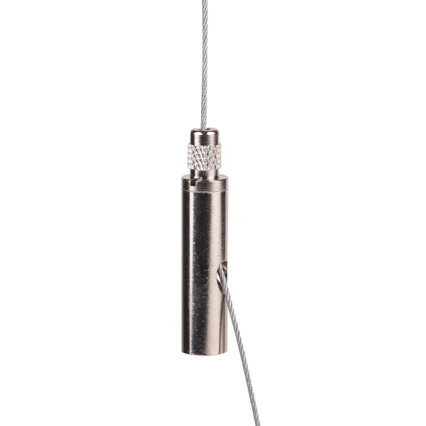 FL gripper nickel M6 internal with safety nut for steel wire 1,0-1,8mm
