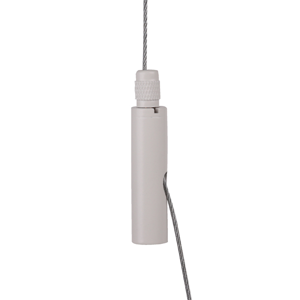 FL gripper white M6 internal with safety nut steel wire 1,0-1,8mm