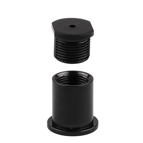 FL plafond montage bus M13x1 + inzetnippel gat 2mm set zwart 

