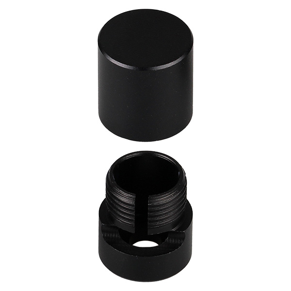 Firstlight wall attachment black with slit for steel wire Ø 1,5mm