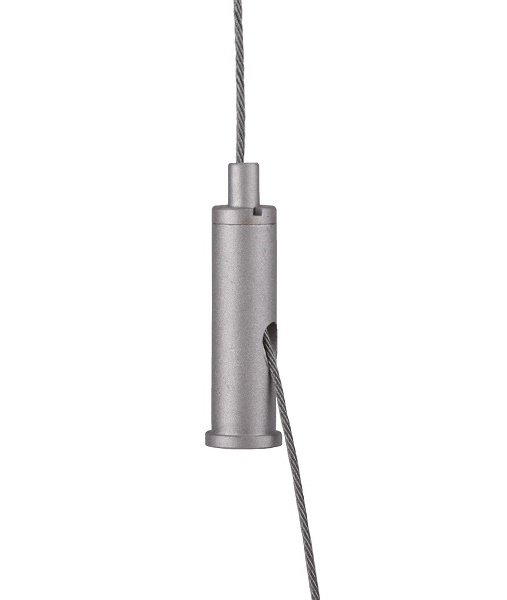 FL gripper silver grey M6 internal with flange steel wire 1,0-1,8mm