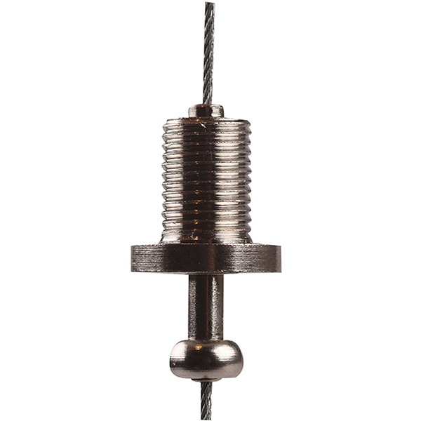 FL reversed gripper nickel M10x1 external flange steel wire 0,8-1,5mm