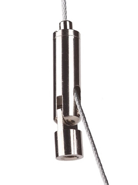 FL gripper nickel tiltable M6 internal for steel wire 1,0-1,8mm