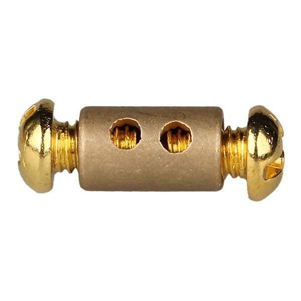 FL messing schroefnippel 2xM4 schroef 2xstaaldraad 1,0- 2,0mm nikkel