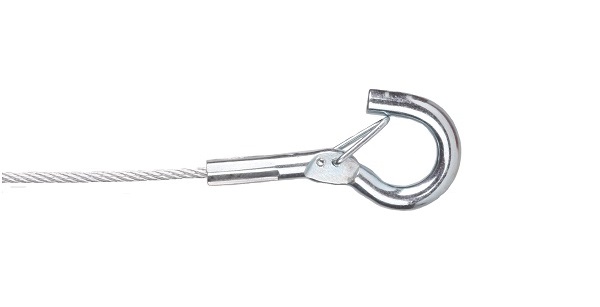 FL staaldraad 1,5mm 7x7 haak en borgveer 5,0m