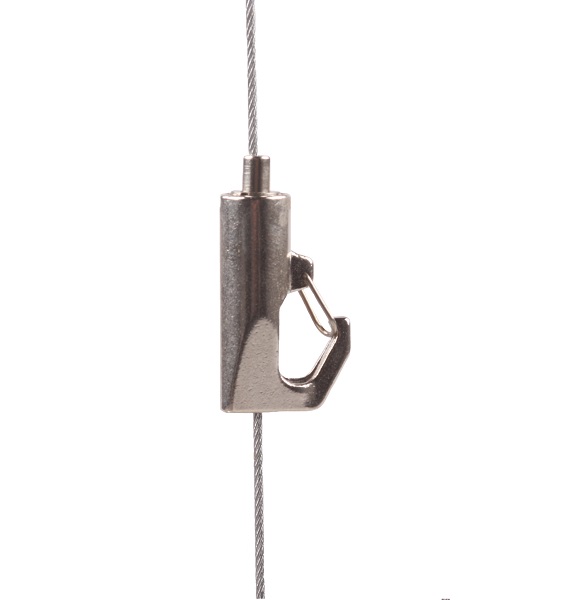 Firstlight gripper nickel with snap hook for steel wire 0,8-1,5mm