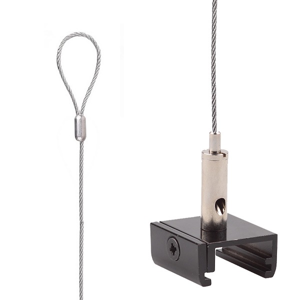 FL set TC 100NG zwart/nikkel voor Nordic Global 3f 1,5mm lus 2,0m