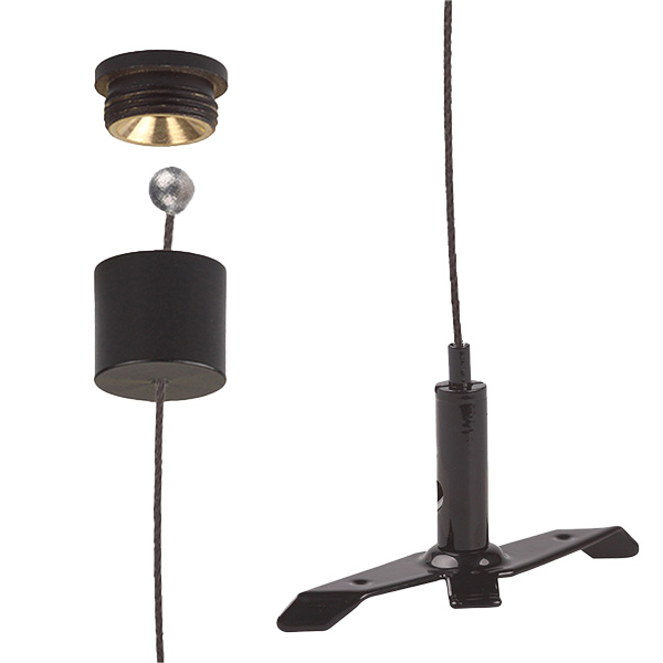FL set TC 400NL zw/zw plaf.bus zw voor Nordic Light 3f 1,5mm zw 1,5m