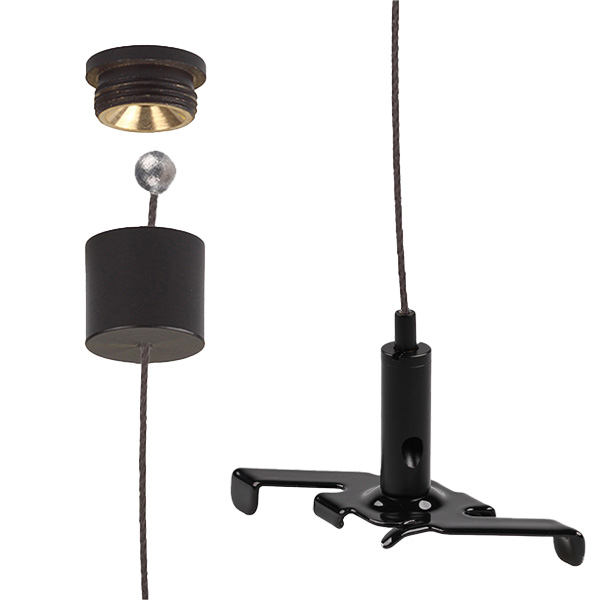 FL set TC 400UP zw/zw plaf.bus zw voor Unipro 3f 1,5mm zw 5,0m