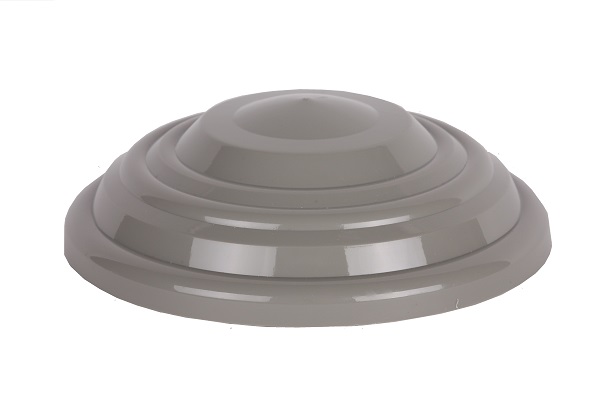 Zipdesign plafondkap kunststof groot grijs voor 1 tot 7 snoeren