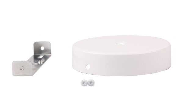 FL plafondkap staal 100x23,5mm gat 10,3mm wit glanzend